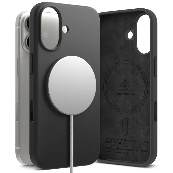RINGKE SILICONE MAGSAFE Ochranný kryt Apple iPhone 17 BLACK