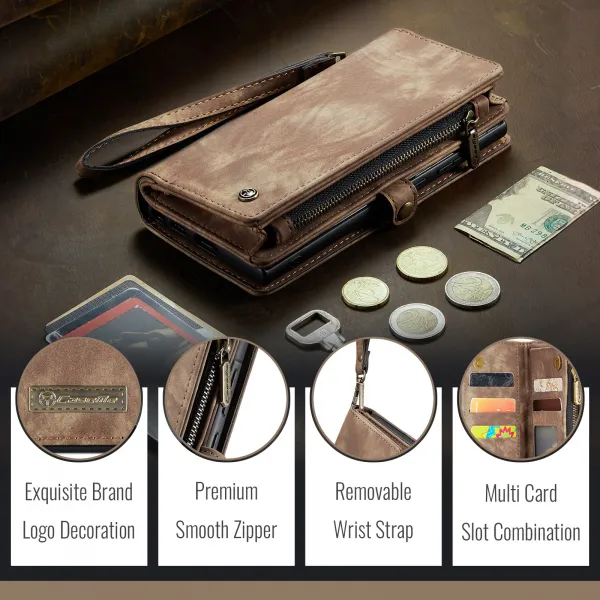 WALLET Ochranný kryt s peňaženkou 2v1 pre Samsung Galaxy A17 / A17 5G hnedý
