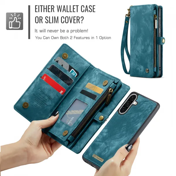 WALLET Ochranný kryt s peňaženkou 2v1 pre Samsung Galaxy A17 / A17 5G modrý