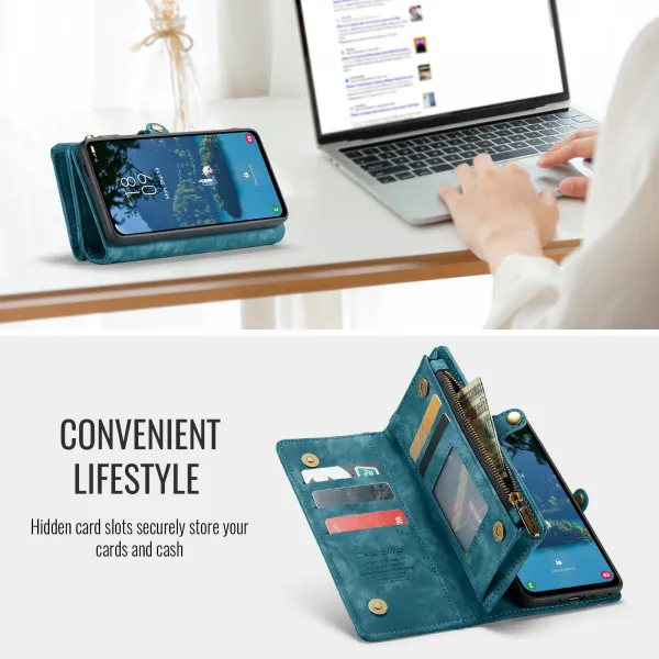 WALLET Ochranný kryt s peňaženkou 2v1 pre Samsung Galaxy A17 / A17 5G modrý