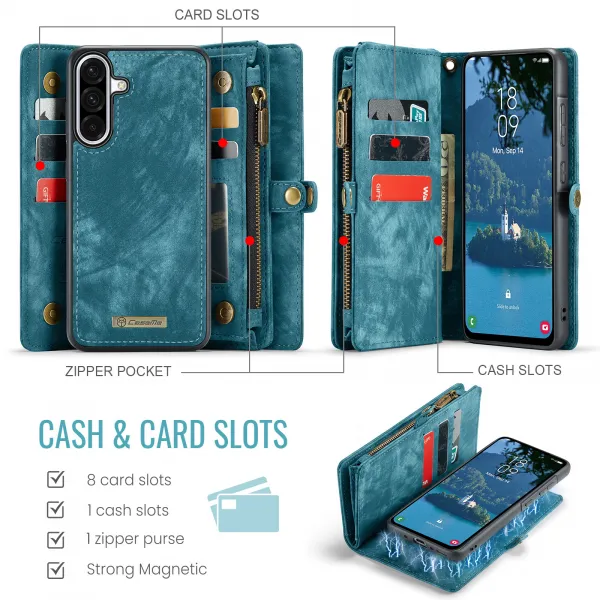 WALLET Ochranný kryt s peňaženkou 2v1 pre Samsung Galaxy A17 / A17 5G modrý
