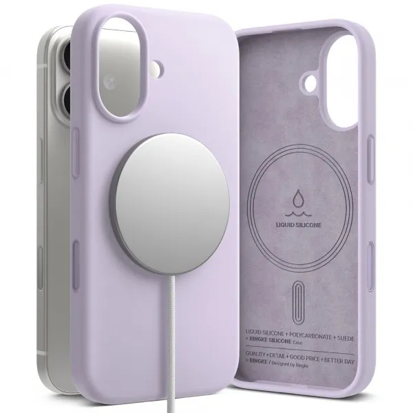 RINGKE SILICONE MAGSAFE Ochranný kryt Apple iPhone 17 LIGHT PURPLE