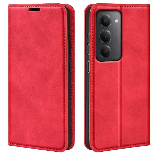 MAGNETIC Zaklápací kryt pre Xiaomi Redmi 15 / Redmi 15 5G červený