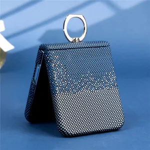 FIBRASKIN Štýlový kryt s držiakom pre Samsung Galaxy Z Flip7 FE 5G / Flip6 5G modrý