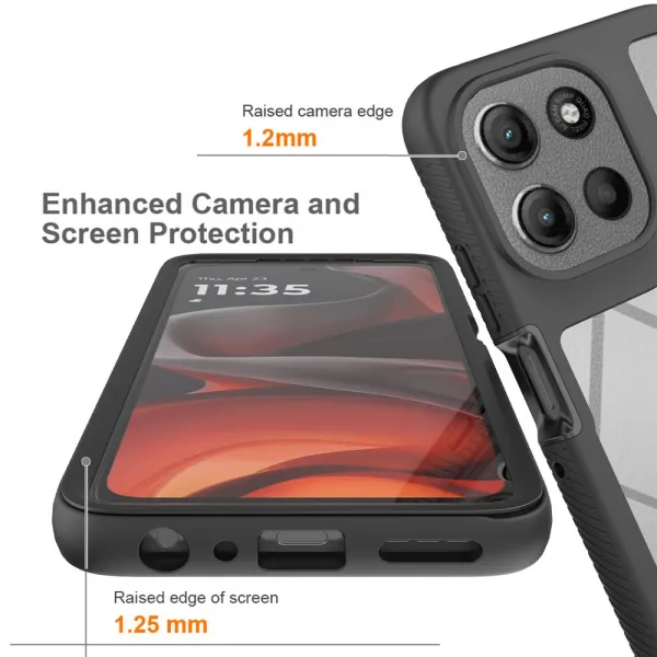 DUAL Obojstranný kryt s fóliou Motorola Moto G86 5G modrý
