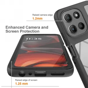 DUAL Obojstranný kryt s fóliou Motorola Moto G86 5G modrý
