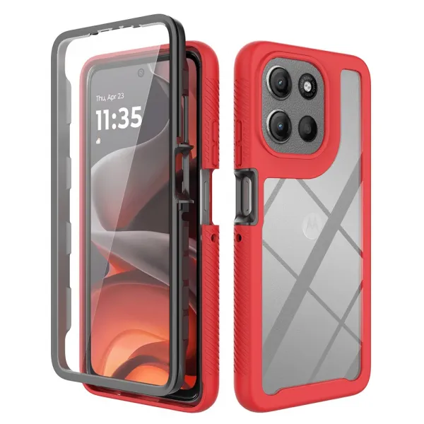 DUAL Obojstranný kryt s fóliou Motorola Moto G86 5G červený