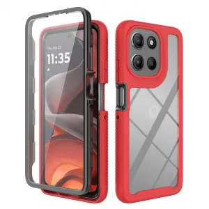 DUAL Obojstranný kryt s fóliou Motorola Moto G86 5G červený