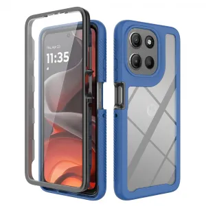 DUAL Obojstranný kryt s fóliou Motorola Moto G86 5G modrý