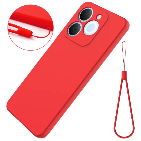 RUBBER Ochranný obal pre Realme Note 70T červený