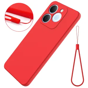 RUBBER Ochranný obal pre Realme Note 70T červený