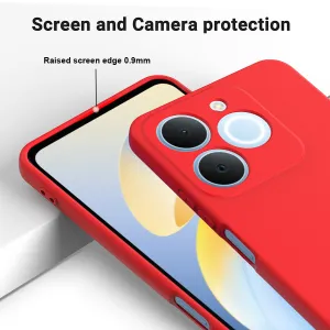 RUBBER Ochranný obal pre Realme Note 70T červený