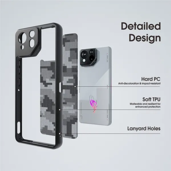 IBMRS Ochranný obal pre Asus ROG Phone 8 TRANSPARENT BLACK