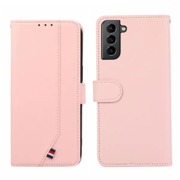 ABEEL DELICATE Peňaženkový obal Samsung Galaxy S21 5G ružový