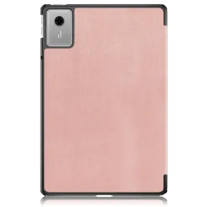 LEATHER Zaklápací kryt pre Lenovo Idea Tab 11 / Tab K11 Gen2 ružovo-zlatý