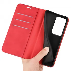 MAGNETIC Zaklápací kryt pre Xiaomi Redmi 15 / Redmi 15 5G červený