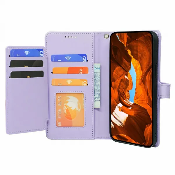 VELDO Peňaženkové puzdro pre T Phone 3 fialové