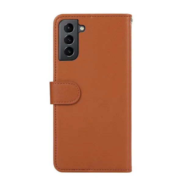 ABEEL DELICATE Peňaženkový obal Samsung Galaxy S21 5G hnedý