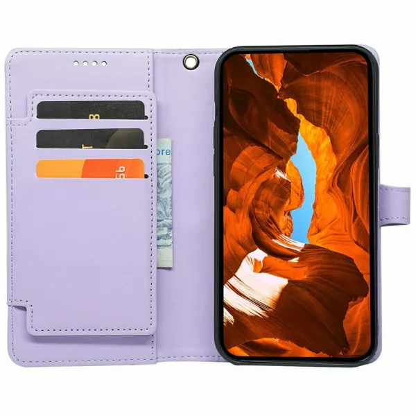 VELDO Peňaženkové puzdro pre T Phone 3 fialové