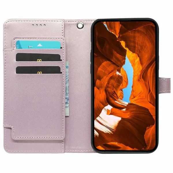 VELDO Peňaženkové puzdro pre T Phone 3 ružové