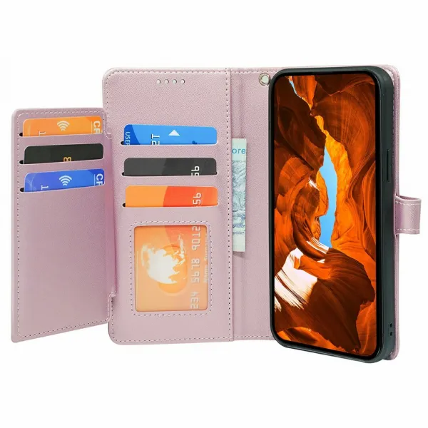 VELDO Peňaženkové puzdro pre T Phone 3 ružové
