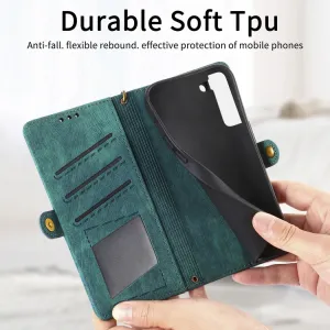 GEOM Peňaženkový obal pre Samsung Galaxy S21 5G zelený