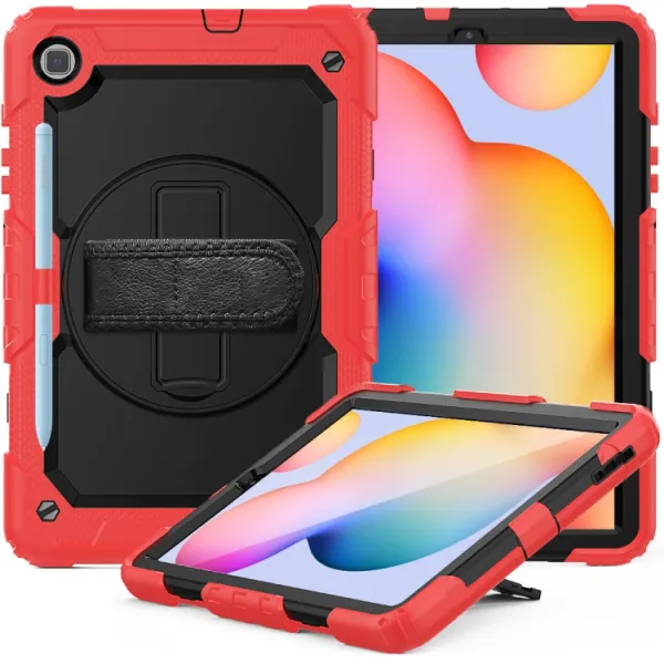 SOLID 360 Odolný obal pre Samsung Galaxy Tab S6 Lite 2024 / S6 Lite 2022 / S6 Lite červený