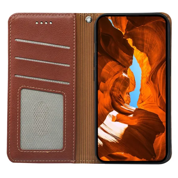 MAGNETIC Zaklápací kryt pre T Phone 3 hnedý