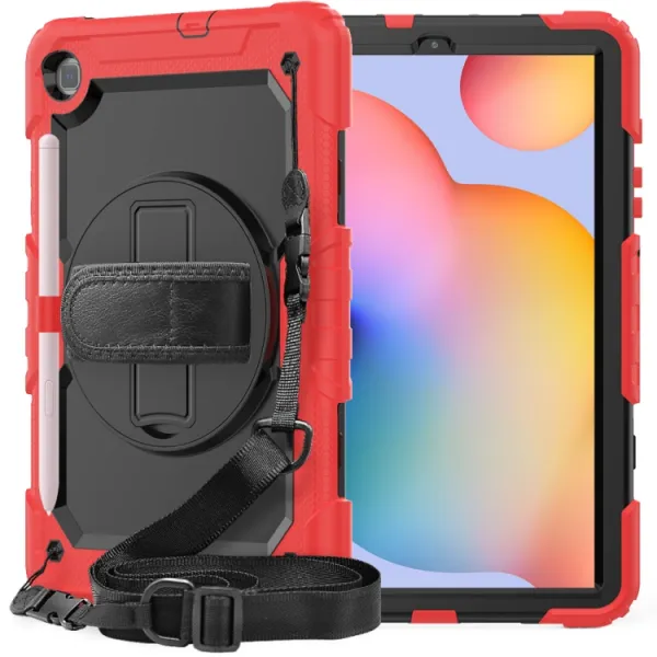 SOLID 360 Odolný obal pre Samsung Galaxy Tab S6 Lite 2024 / S6 Lite 2022 / S6 Lite červený