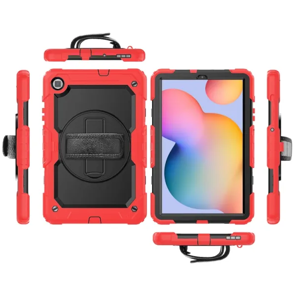SOLID 360 Odolný obal pre Samsung Galaxy Tab S6 Lite 2024 / S6 Lite 2022 / S6 Lite červený