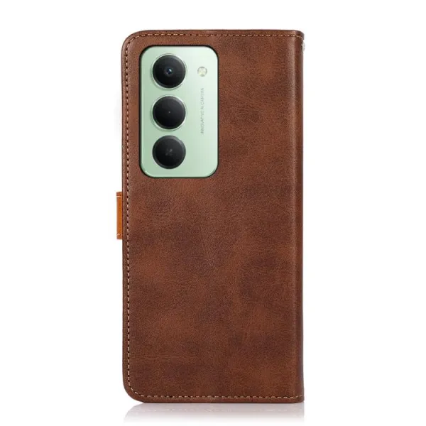 KHAZNEH DUAL-COLOR Peňaženkový kryt pre Xiaomi Redmi 15 / Redmi 15 5G hnedý