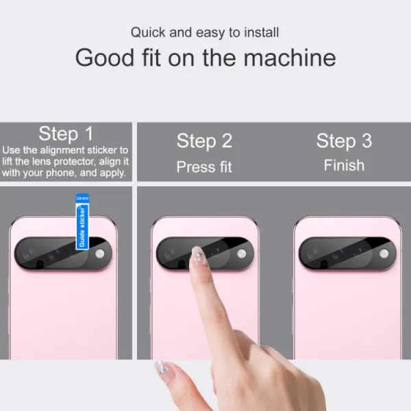 IMAK FULL COVER Sklo pre fotoaparát Google Pixel 10 BLACK