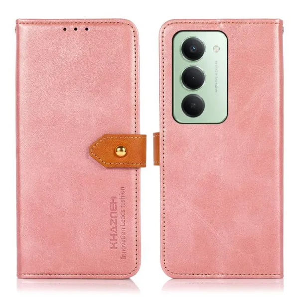 KHAZNEH DUAL-COLOR Peňaženkový kryt pre Xiaomi Redmi 15 / Redmi 15 5G ružový