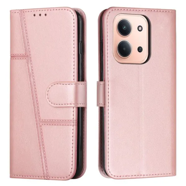 STITCHED Peňaženkový kryt pre Xiaomi Redmi 15C / Redmi 15C 5G ružový