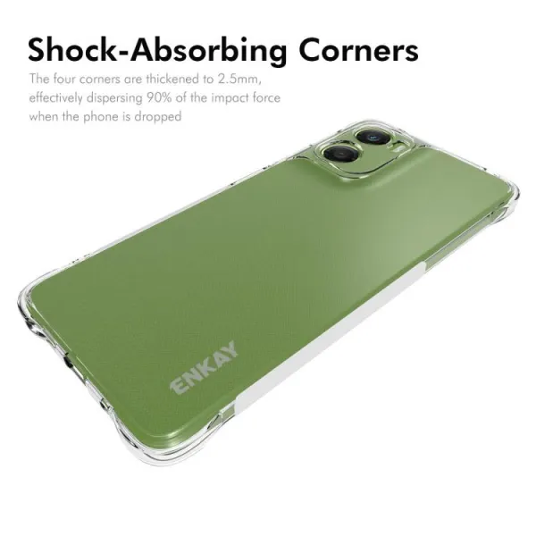 ENKAY AIRBAG Extra odolný obal Motorola Moto G06 / G06 Power priehľadný
