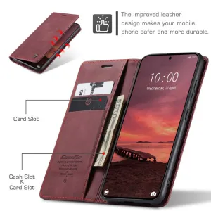 CASEME Peňaženkový obal pre Xiaomi 15T Pro červený