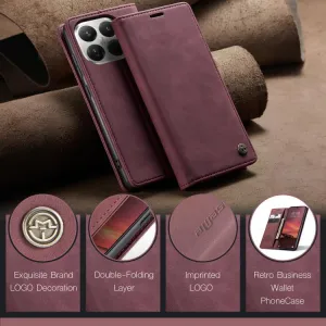 CASEME Peňaženkový obal pre Xiaomi 15T Pro červený