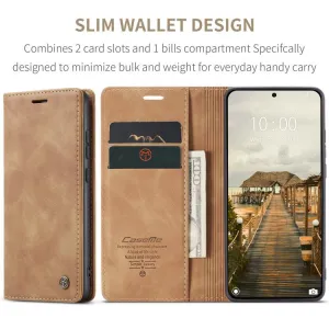 CASEME Peňaženkový obal pre Xiaomi 15T Pro svetlohnedý
