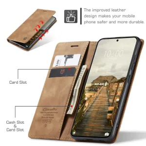 CASEME Peňaženkový obal pre Xiaomi 15T Pro svetlohnedý