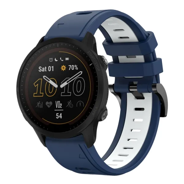 SPORTY Vymeniteľný silikónový remienok Garmin Forerunner 955 BLUE-WHITE
