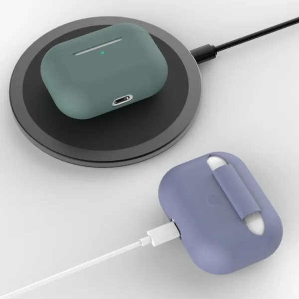 PROTEMIO 3in1 Sada pre ochranu slúchadiel Apple AirPods Pro modro-šedá