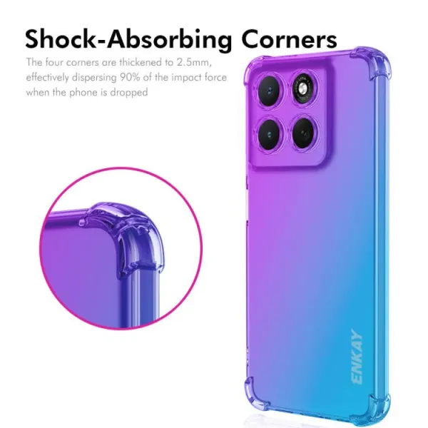 ENKAY GRADIENT Ochranný obal pre Motorola Moto G86 5G BLUE-PINK