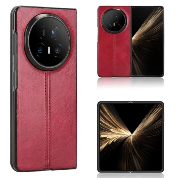 LEATHER Ochranný kryt pre Honor Magic V5 červený