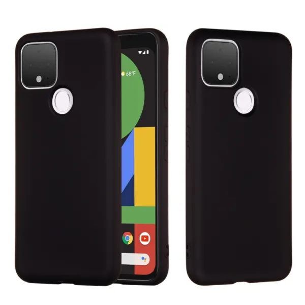 RUBBER Ochranný kryt pre Google Pixel 4a 5G čierny