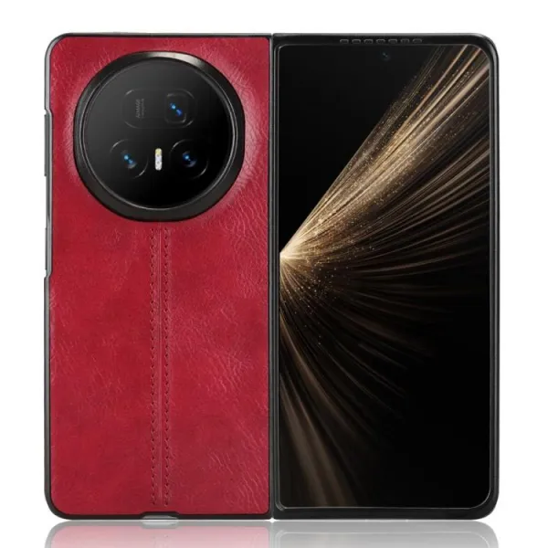 LEATHER Ochranný kryt pre Honor Magic V5 červený