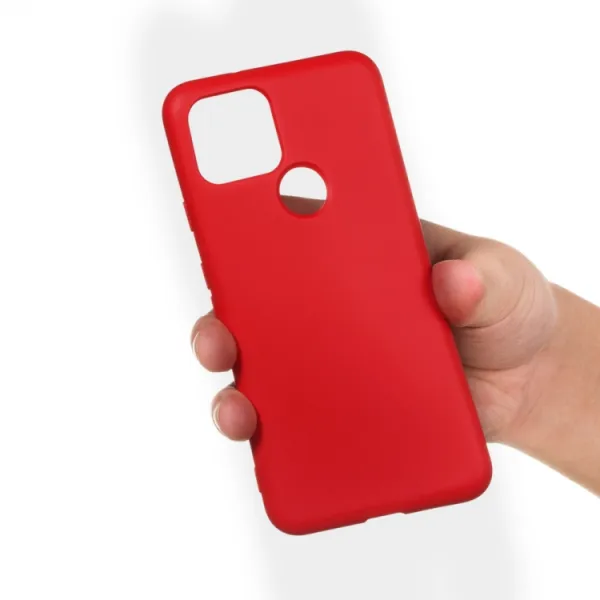 RUBBER Ochranný kryt pre Google Pixel 4a 5G červený