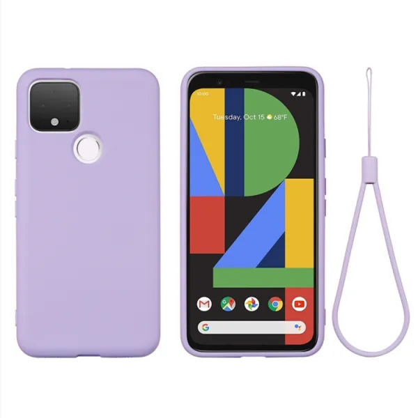 RUBBER Ochranný kryt pre Google Pixel 4a 5G fialový