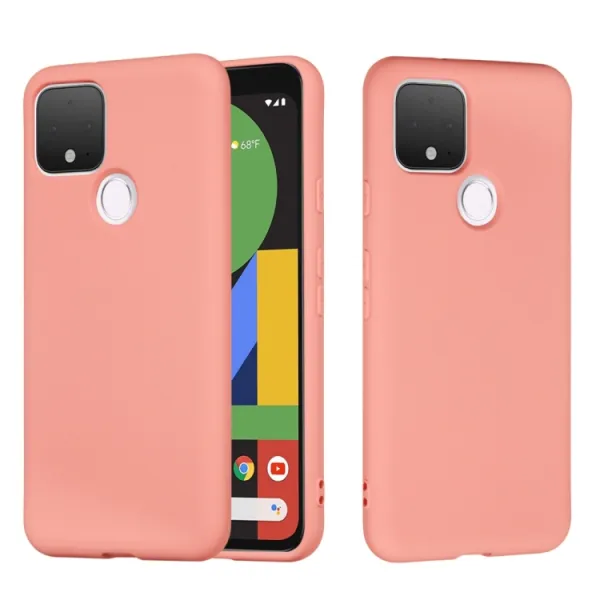 RUBBER Ochranný kryt pre Google Pixel 4a 5G ružový