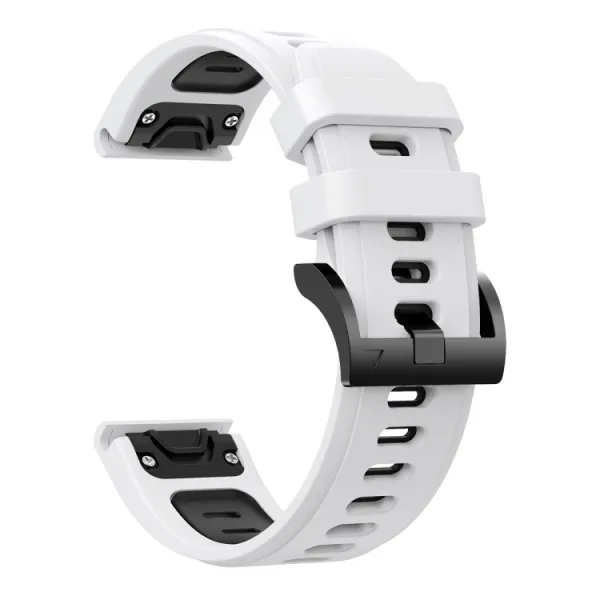 SPORTY Vymeniteľný silikónový remienok Garmin Forerunner 955 WHITE-BLACK