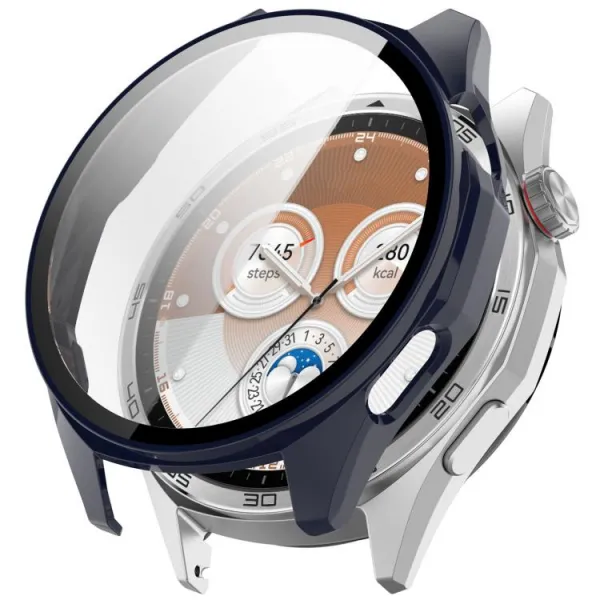 PC FULL COVER Plastový kryt so sklom pre Huawei Watch GT 6 46mm modrý